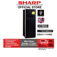 SHARP 2 Doors 394L Inverter Refrigerator SJ-PG39P-BK Black