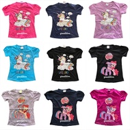 Tshirt Baju Budak Perempuan Besar 7,8,9 Tahun Big Kids T shirt for Girls Cotton Clothes Murah