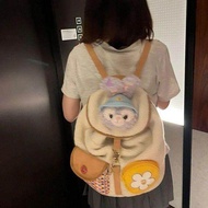 ใหม่ดาว Diane Lou Tamiflu Xiong Lingna กระเป๋า Belle กระเป๋าเป้สะพายหลังผ้ากำมะหยี่น่ารักกระเป๋าถือ