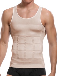 สต๊อกพร้อมส่ง) Mens Weight Loss Shaping Vest Shirt Tummy Slimming Gym Workout Corset Tummy Control C
