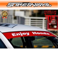ENJOY HONDA STICKER ENJOY HONDA CAR STICKER PLES BLOCK GLASS
