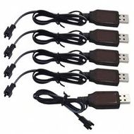 5pcs USB Power Charger Cable, 3.7V 500mA Output NiCd NiMH Battery Pack, PVC Material, Uncharged, For