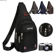 TRENDING2101CO Men Crossbody Bag,  Cloth USB Charge Port Men Messenger Bags,  Black Blue Grey Brown 