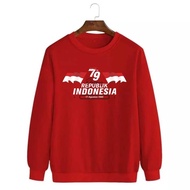 MERAH Red and White T-shirt 17 August 2024 Adult Tops Indonesia 79 Years Teenagers Committee Clothes