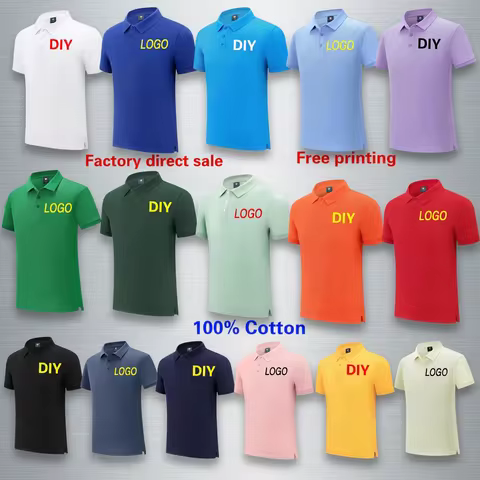 Shirt Custom Polo 100% Cotton Work Clothes polo shirt custom pure cotton corporate culture short-sle