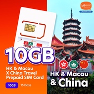 Hello1010 Hong Kong (HK) & Macau x China Travel Prepaid SIM Card