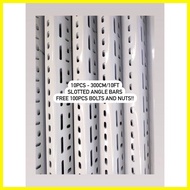 ✌ ✈ ☩ 10pcs 300cm (approx 10ft) Slotted Angle Bars with 100pcs Free Bolts and Nuts!!