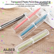 AMBER Pen Box Business Affairs Transparent Polygon Office Supplies