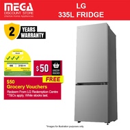 LG GB-B3354PY 335L 2-DOOR FRIDGE | Bottom Freezer | 3 Ticks | Free $50 Grocery Vouchers Redeem From 