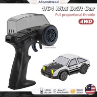 AE86 1/64 RC Desktop Mini Drift Car Model 4WD Full Proportional Throttle Remote Control Racing Car f