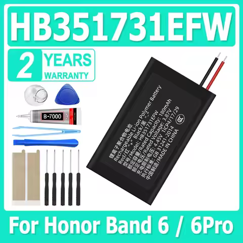 New 180mAh Battery HB351731EFW For Huawei Honor Band 6/6Pro FRA/ARG-B19/B29/B39/B59 batteries Watch 
