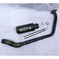 Racingknalpot XSR 155 Racing XSR 155 Exhaust Full system 1 set black coating