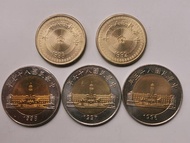絕版！台灣錢幣，民國80年代伍拾元(50元、五十元)硬幣，一套五枚，只要888元，郵費另計。