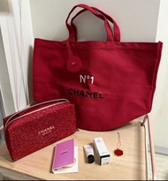 chanel beauty 贈品 tote bag 化妝袋