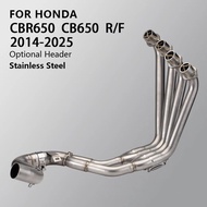 Slip On Tube For Honda CBR650R CB650R CBR650F CB650F 2014-2025 Motorcycle Exhaust  Stainless Front P