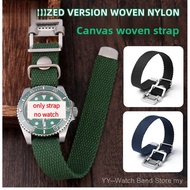 19/20/21/22mm Retro Zulu Canvas Watch Band Breathable NATO Woven Strap Vintage Replacement for Sei 5