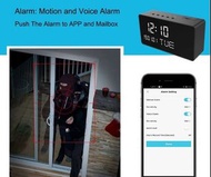 Wifi surveillance camera remote electronic clock battery camera clockcam