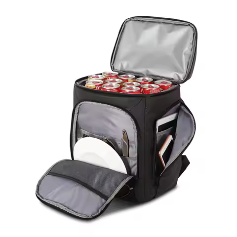 23L Refrigerator Bag Leather Film Men Cooler Beer Cans Insulation Backpack Picnic Travel Beach Beer 