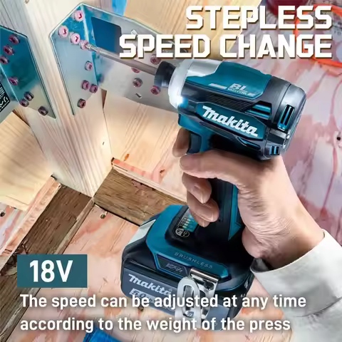 Makita DTD172 18V Brushless Cordless Impact Driver 6.0Ah Battery for Wood Metal Screwdriving & Furni