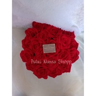 Promo Bloom Box Besar Flowers Flanel / Buket Bunga Mawar / Bunga Box
