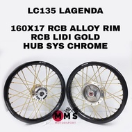 Lagenda LC135 LC4S Racing Boy Alloy Rim 160x17, RCB Lidi, Hub Chrome SYS PNP Set