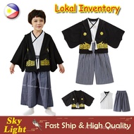 Japanese Yukata Kimono For Kids Boy Matsuri Performance Outfits Traditional Baby Cosplay Costume Set