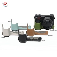 Luxury Leather Camera Half Case Cover Bag For Sony A6400 A6300 A6100 A6000 Cameras