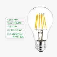 A60 LED Bulbs 4W 6W Cold White Warm White 220V E27 Lamp Base Filament Bulb High Efficiency Energy Saving