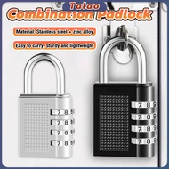 Resettable 4 Digit Number Password Lock Zinc Alloy Combination Padlock Keyless Anti-thieft Padlock