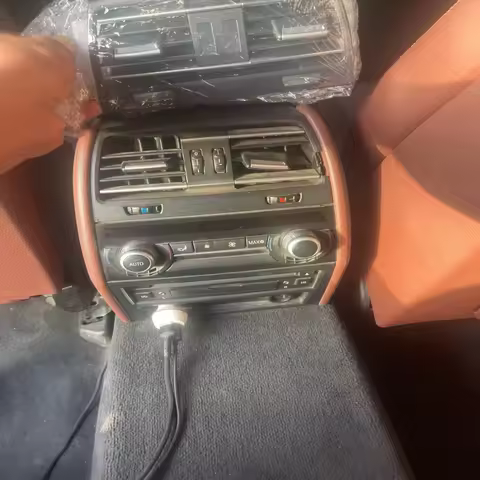 Chrome Front Center Left/Right Air Vent Grille Outlet Cover Middle Rear AC Vent Panel For BMW 7 Seri