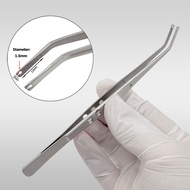 Dental Stainless Steel Stitching Tweezer College Tweezer Cotton Dressing Forceps Serrated Tip Dental