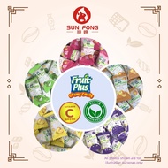 Fruit Plus - Beyond Chew Candy Halal 25pcs  Vitamin C Added Vegan Friendly Orange Mango Apple Blackc