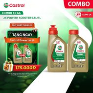 ( combo 2 chai xe số) Dầu nhớt Castrol Power 1 4T 10W-40 0.8L/1L cho xe số - castrol vàng