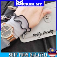 MY 88_ [ Ready Stock ] Handsock Ruffle 2 & 3  Layer  Muslimah Material Mosscrepe