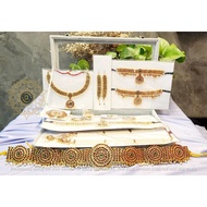 Bharatanatyam jewellery Set with a Glass Box #Adults Set 4