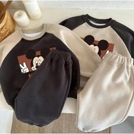 MICKY printed felt set made of thick double-skin felt fabric in 2 colors for boys to wear at home, t