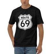 Us Route 69 Logo Road Novelty Man'S Tshirt New Cotton