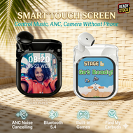 KY55 TWS Wireless Earbuds with ANC Smart LCD Touch Screen Customizable Wallpaper Built-in Games & Ap