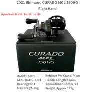 RBNJO 2021 SHIMANO CURADO MGL 150 151 150HG 150XG 151XG 6.2:1 7.4:1อัตราทดเกียร์น้ำเค็มแบบเบาโปรไฟล์