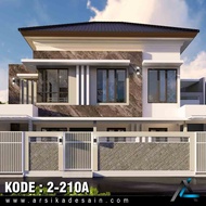 DESAIN RUMAH UK. 16 x 10 m KODE 2-210A (2 LANTAI) - ARSIKA DESAIN