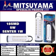 Emergency Lamp 18 LED + 5Watt + Flashlight 1Watt Mitsuyama MS-6032 ORIGINAL GUARANTEED BEST QUALITY