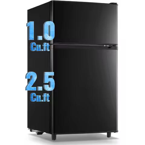 Compact 3.5 Cu.Ft Mini Fridge with Freezer for Office Dorm Apartment Use Energy-Efficient Small Refr