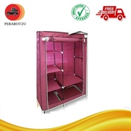 P2U CH RED almari baju zip(merah)/kabinet pakaian/wardrobe clothes/clothes organization