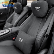 For Audi Car Suede Neck Protection Pillow Waist Pillow A3 A4 A6 Q3 Q4 Q5 TT