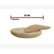 KAYU Cobek Wood Ulekan Cobek + Ulekan Wood Cobek Set Quality Large Size