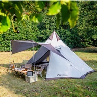 Mobi Garden Mongolian Tent 3-6 People High Quality Waterproof, With Awning, Glamping Family Camping 