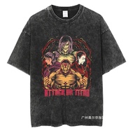COD 2025 Japanese Anime Printed T-shirt Men Washed Short Sleeve EU6Y