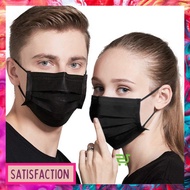 STSF 3ply Black Face Mask 50pcs ply Disposable Surgical Facemask Makapal FDA Approved Heng De