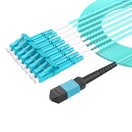 5 Meters OM4 8 Cores MPO-LC Connector Optical Fiber Patch Cord 50/125 Multimode Fan-Out Jumper Femal