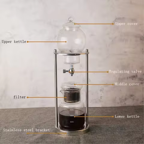 Ice drip coffee pot, cold brew pot, Japanese household glass drip type cold brew tea, ice brew pot, 